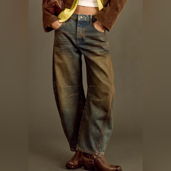 NWT* - We The Free Barrel Jeans - Mid Rise - Lost In The Desert - Size 32 - Picture 2 of 16